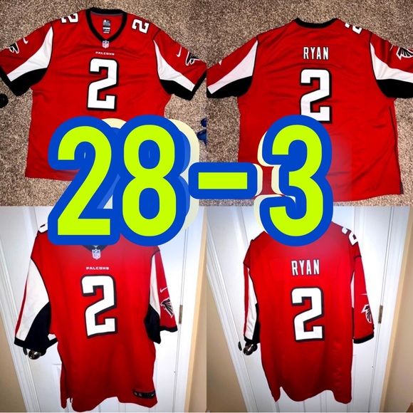 3XL Nike #2 Matt Ryan Atlanta Falcons Jersey On Field Fan/Replica Edition - Picture 14 of 14